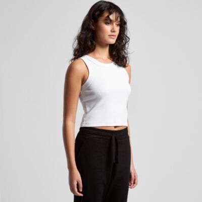 Women's Organic Rib Crop Tank Thumbnail